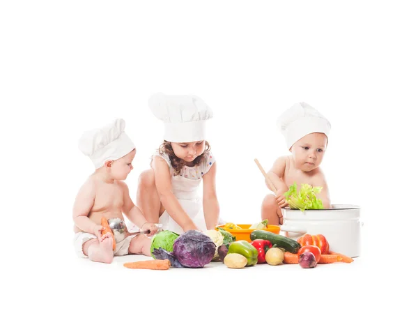 Pequeños cocineros cocinan —  Fotos de Stock