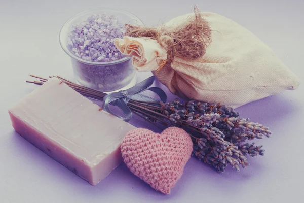 Lavender spa set — Stock Photo, Image