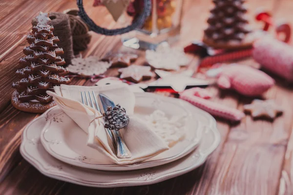 Table de service de Noël — Photo