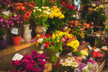 The flower market clipart