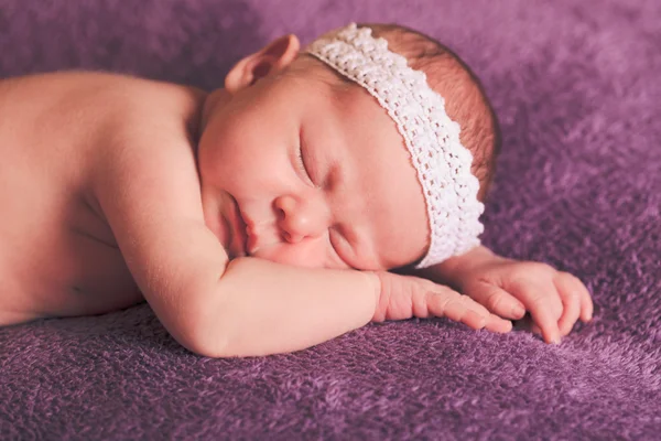 Portrét okouzlující spící dítě — Stock fotografie