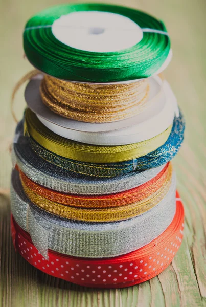 Colorful ribbon rolls — Stock Photo, Image
