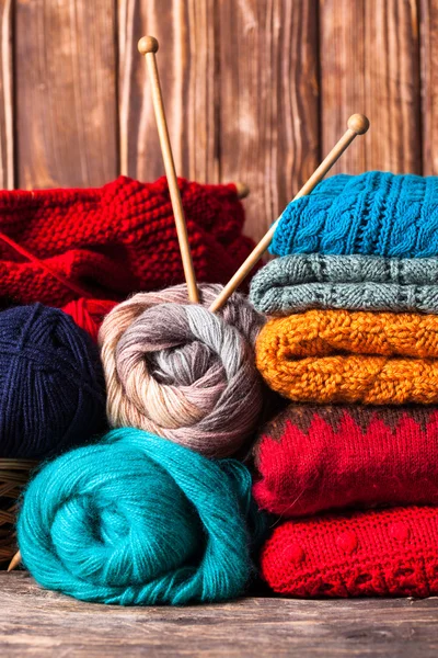 Color knitted clothes — Stock Photo, Image