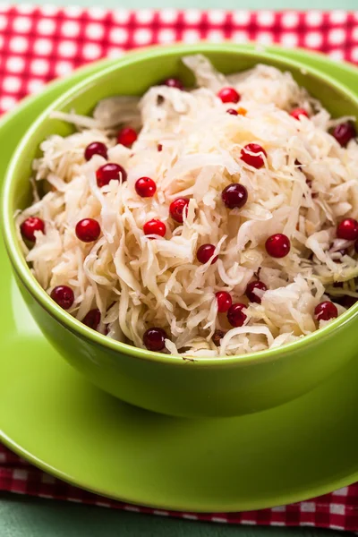 Sauerkraut with cranberry — Stock Photo, Image