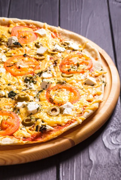 La pizza greca — Foto Stock