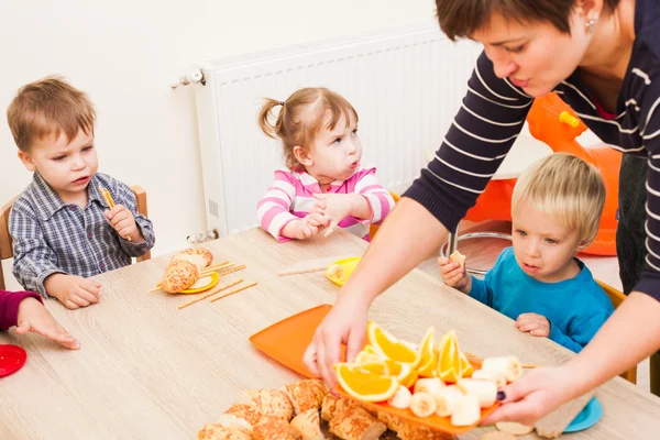 Lunch in kindergarden — Stock Photo, Image