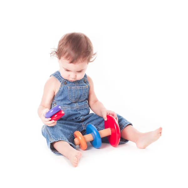 Niño con un juguete — Foto de Stock
