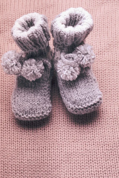 Chaussons bébé tricotés — Photo