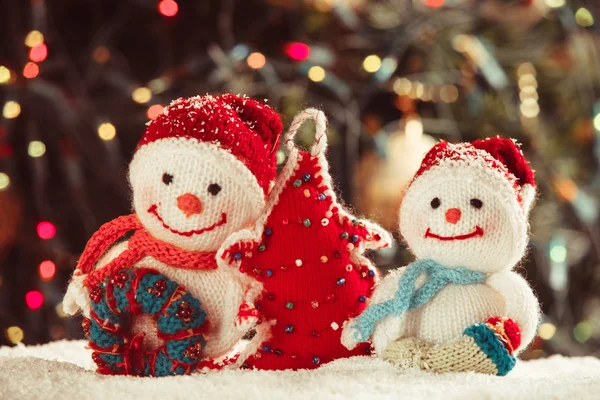 Los muñecos de nieve Tejidos — Foto de Stock