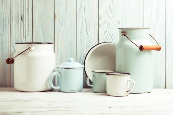 Enamelware Натюрморт — стокове фото