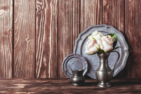 Vintage metal ware still life — Stock Photo, Image