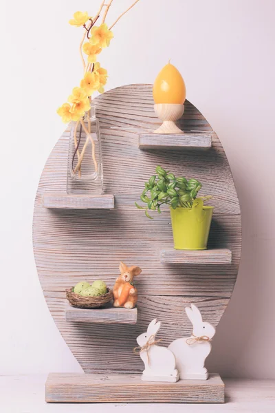 Pasen plank met decor — Stockfoto