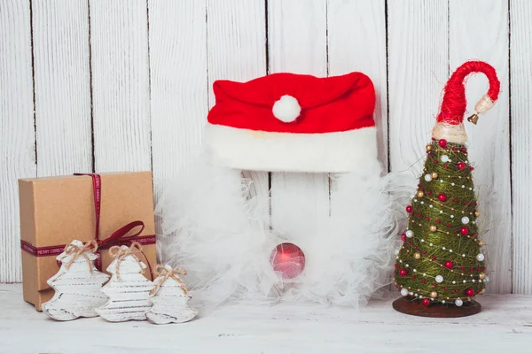 Kerstversiering op tafel — Stockfoto