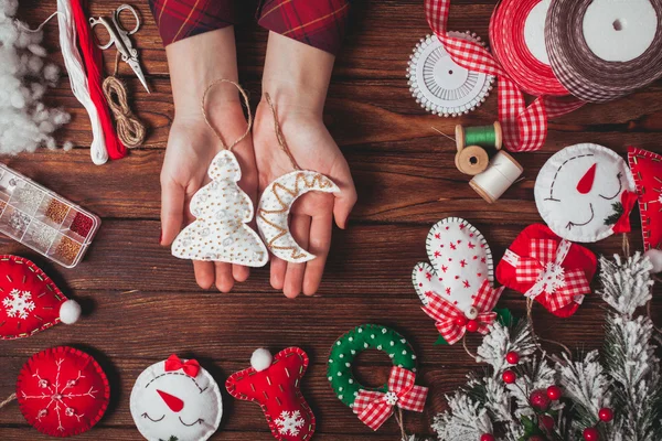 Feutre décorations de Noël — Photo