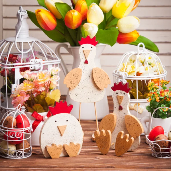 Easter decorations on the table — Stock Photo, Image