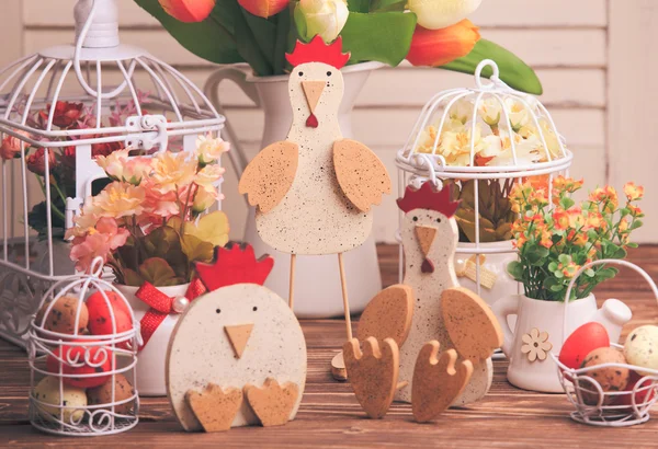 Easter decorations on the table — Stock Photo, Image