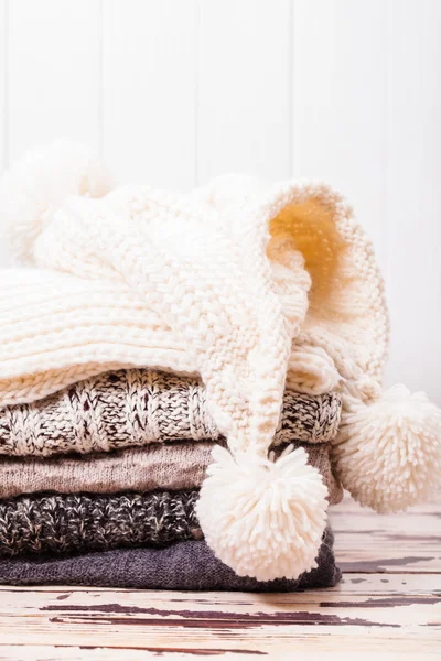 Samling av ull kläder — Stockfoto