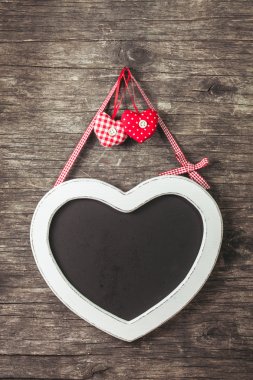 Kalp şekli yazı tahtası