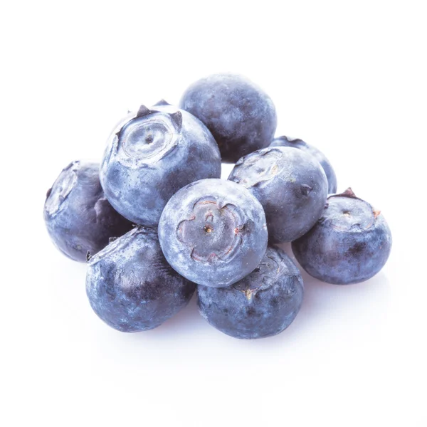 在白色的蓝莓 — 图库照片