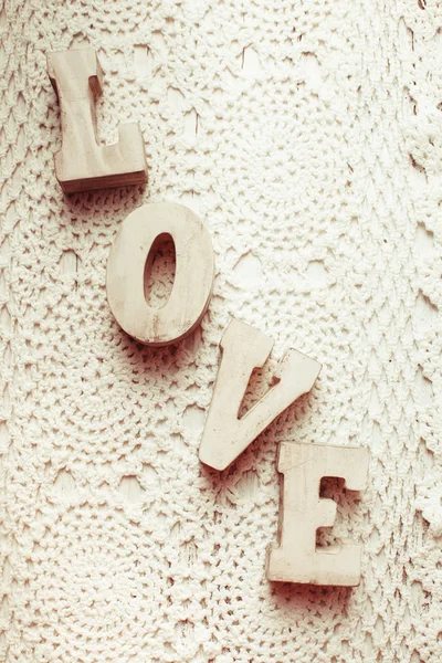 Love wooden letters — Stock Photo, Image