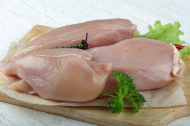 Çiğ tavuk göğsü.