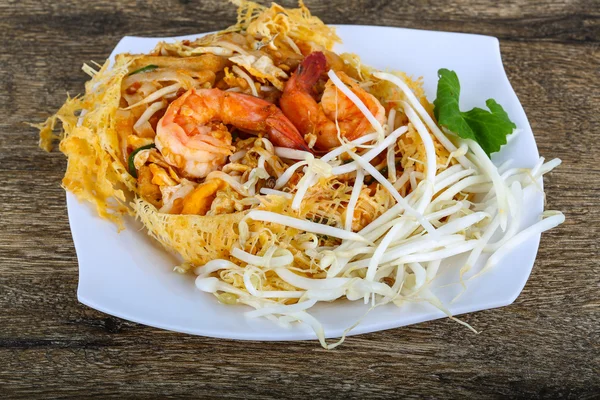Вкусная таиландская подушечка с креветками — стоковое фото