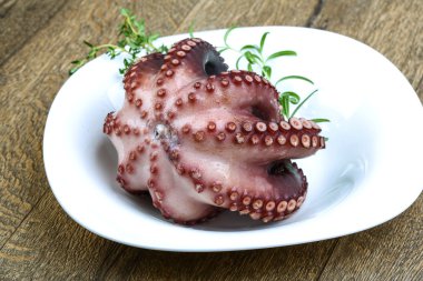 Herb ile haşlanmış ahtapot