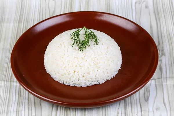 Varm ångad ris — Stockfoto