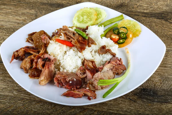 Tasty Pork dengan nasi — Stok Foto