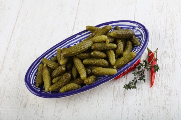 Small Pickled cucumbers — Stock Photo, Image