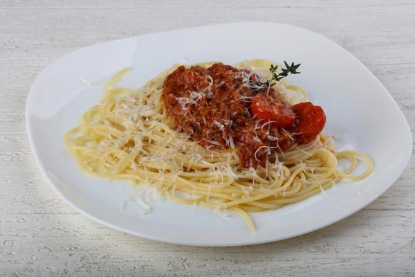 Utsökt spaghetti bolognese — Stockfoto
