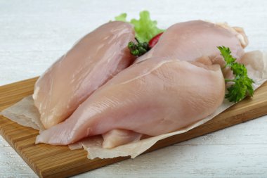 Çiğ tavuk göğsü.