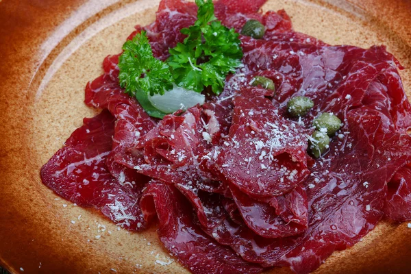 맛 있는 쇠고기 카 르 파초 — 스톡 사진