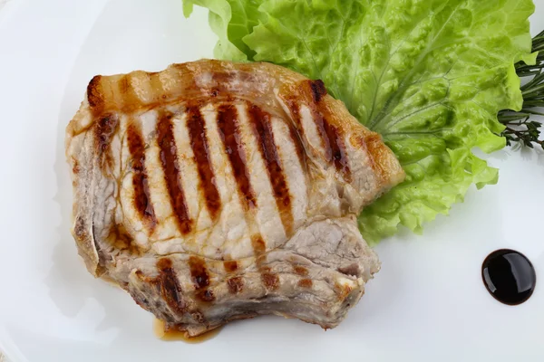 Grilled pork steak — Stock Photo, Image