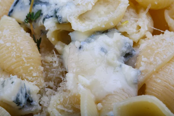 Вкусная паста с сыром — стоковое фото