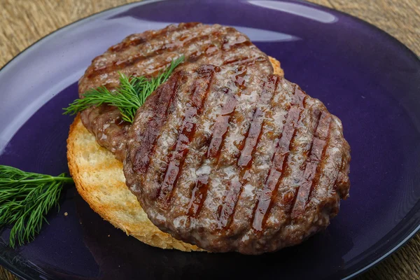 Izgara burger pirzola — Stok fotoğraf