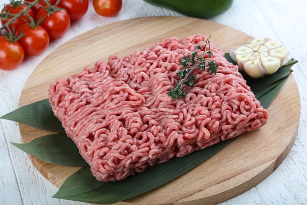 Rohes Rindfleisch mikroskopiert — Stockfoto