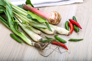 Lezzetli Tom yam otlar seti