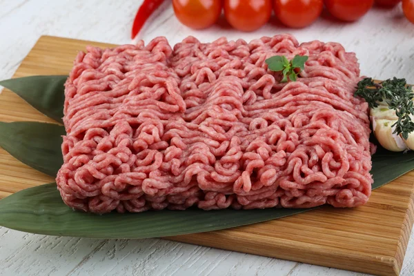 Rohes Rindfleisch mikroskopiert — Stockfoto