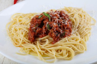 lezzetli spagetti bolonez