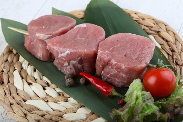 Raw pork fillet mignon — Stock Photo, Image