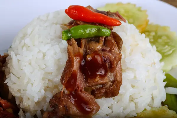 Tasty Pork with rice — Stock Photo, Image