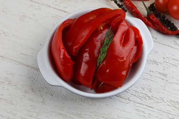 Leckere eingelegte Paprika — Stockfoto