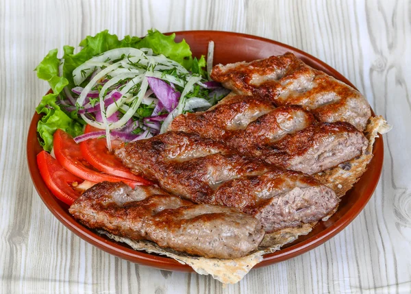 Fűszeres marhahús kebab — Stock Fotó