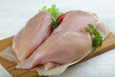 Çiğ tavuk göğsü.