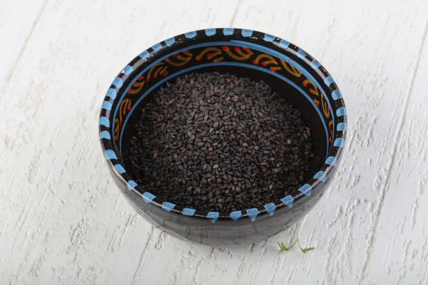 Black sesame seeds — Stock Photo, Image