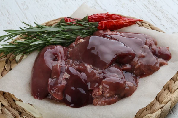 Raw chicken liver — Stock Photo, Image