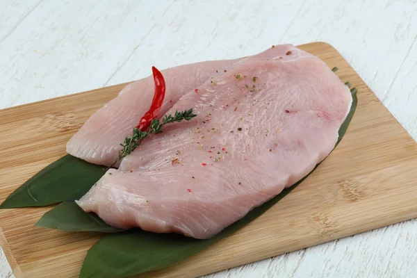 Raw turkey breast steak — Stock Photo, Image