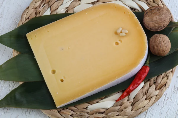 Hard yellow cheese — Stock Photo, Image