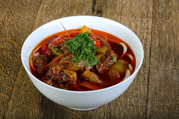Uzbek noodle soup — Stock Photo, Image